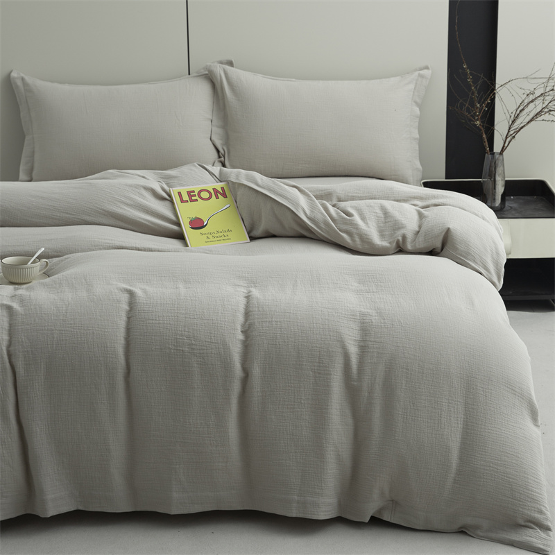 Bộ chăn ga gối đệm hai lớp gạc 100% vải cotton siêu mềm Bộ chăn ga gối đệm hai lớp gạc 100% vải cotton siêu mềm