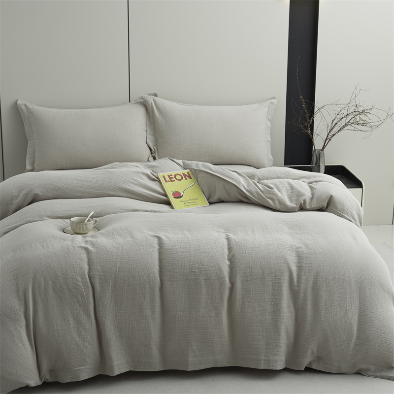 Bộ chăn ga gối đệm hai lớp gạc 100% vải cotton siêu mềm Bộ chăn ga gối đệm hai lớp gạc 100% vải cotton siêu mềm