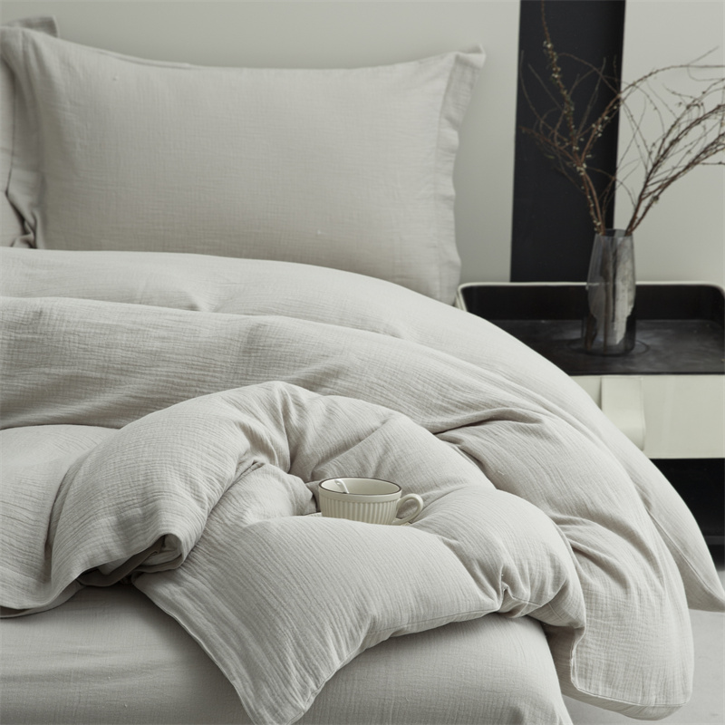 Bộ chăn ga gối đệm hai lớp gạc 100% vải cotton siêu mềm Bộ chăn ga gối đệm hai lớp gạc 100% vải cotton siêu mềm