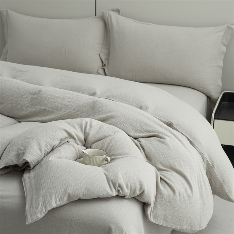 Bộ chăn ga gối đệm hai lớp gạc 100% vải cotton siêu mềm Bộ chăn ga gối đệm hai lớp gạc 100% vải cotton siêu mềm