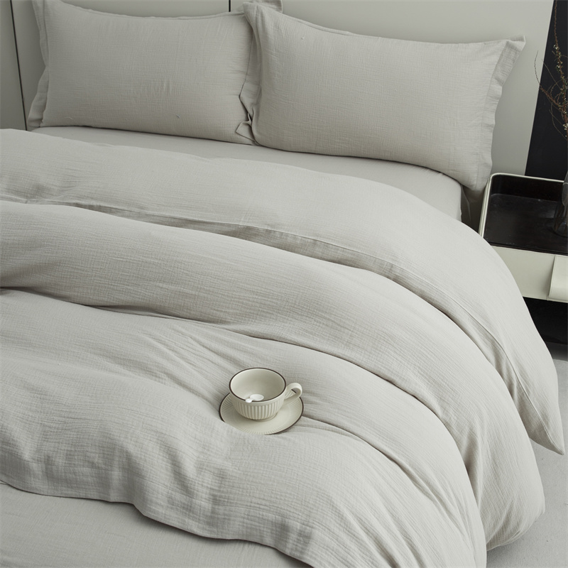 Bộ chăn ga gối đệm hai lớp gạc 100% vải cotton siêu mềm Bộ chăn ga gối đệm hai lớp gạc 100% vải cotton siêu mềm