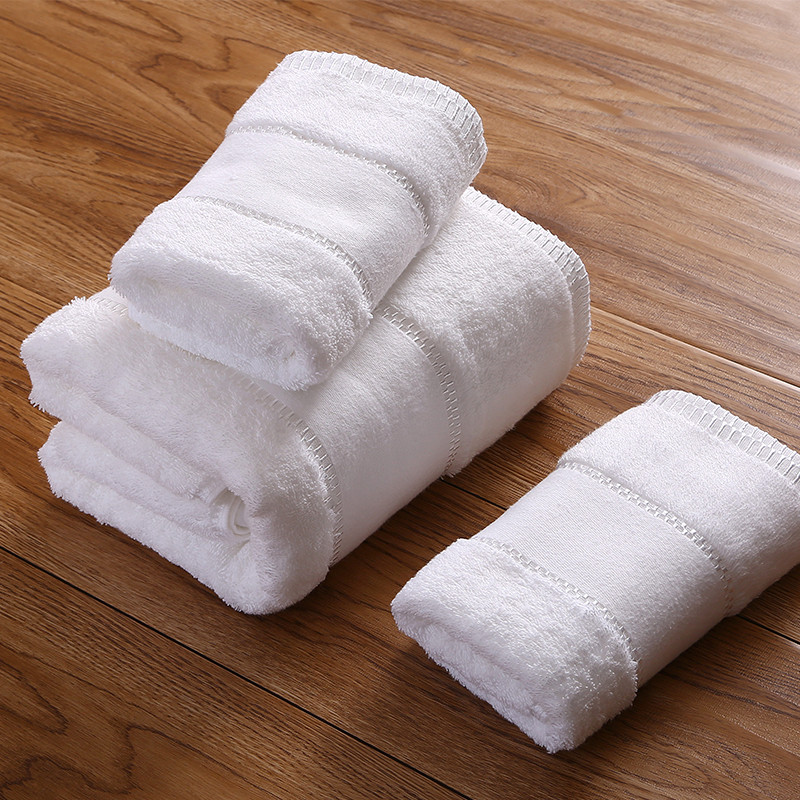 Bộ khăn sợi trắng bạc Dobby Border Bộ khăn sợi trắng bạc Dobby Border