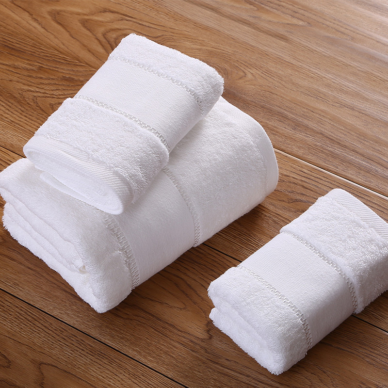 Bộ khăn sợi trắng bạc Dobby Border Bộ khăn sợi trắng bạc Dobby Border
