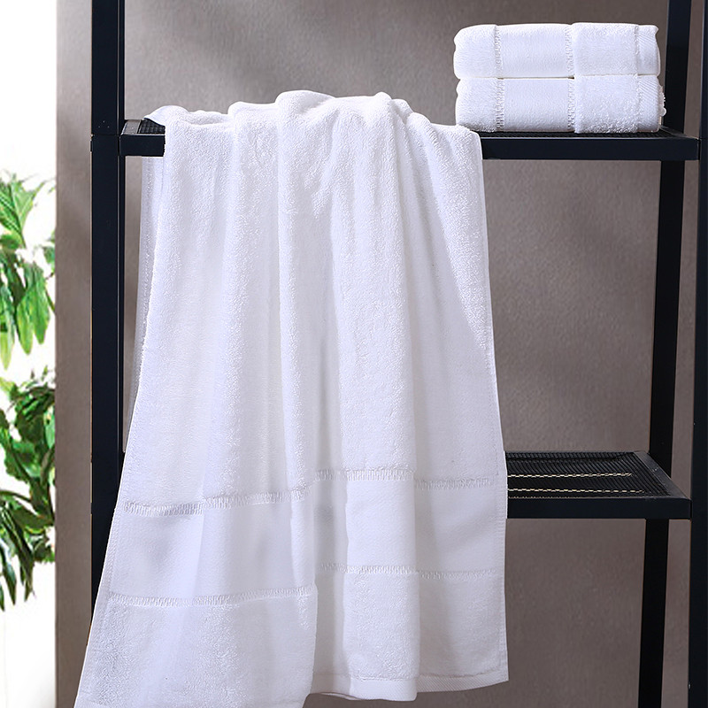 Bộ khăn sợi trắng bạc Dobby Border Bộ khăn sợi trắng bạc Dobby Border